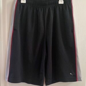 Tek Gear Black and Red Athletic Shorts Lightweight Elastic Waist